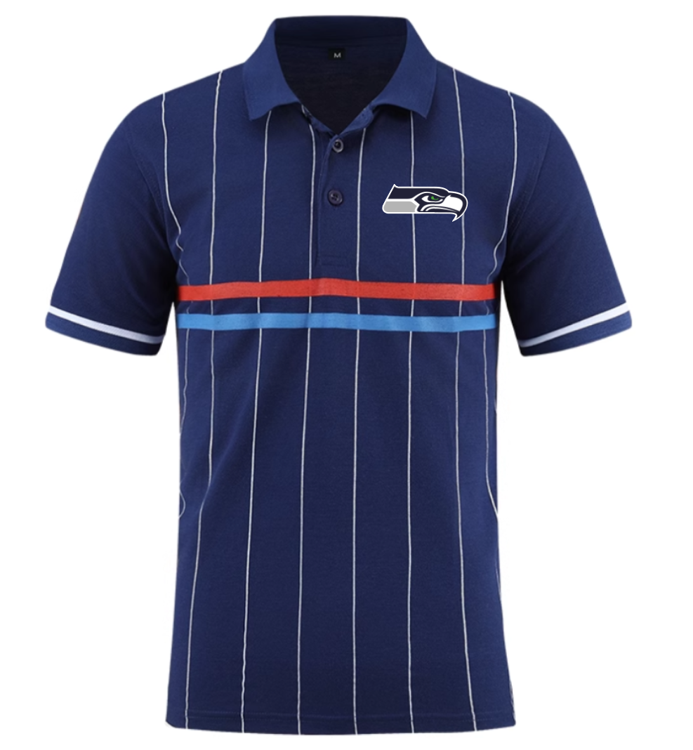 Seattle Seahawks blue Men 2025 NFL polo T shirt->nfl t-shirts->Sports Accessory